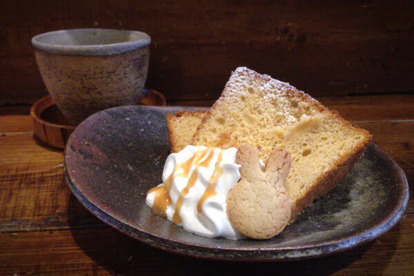 シフォンケーキがキャラメル味へと変更になりました