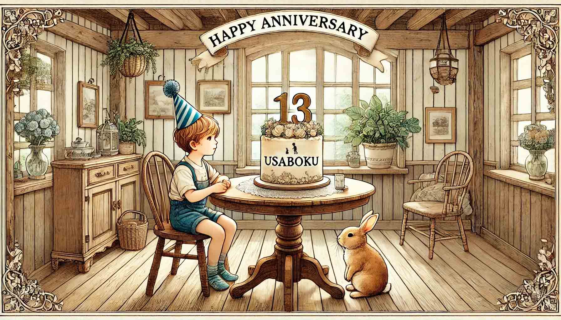 【コラム】うさぎとぼくは、おかげさまで13周年を迎えました